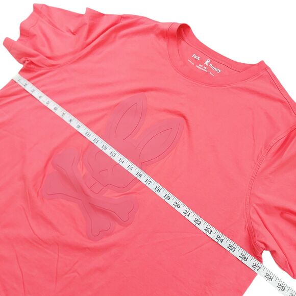 Phycho Bunny Damon Graphic Print Tee Mens 3XL Grapefruit Short Sleeve Cotton - Picture 9 of 11